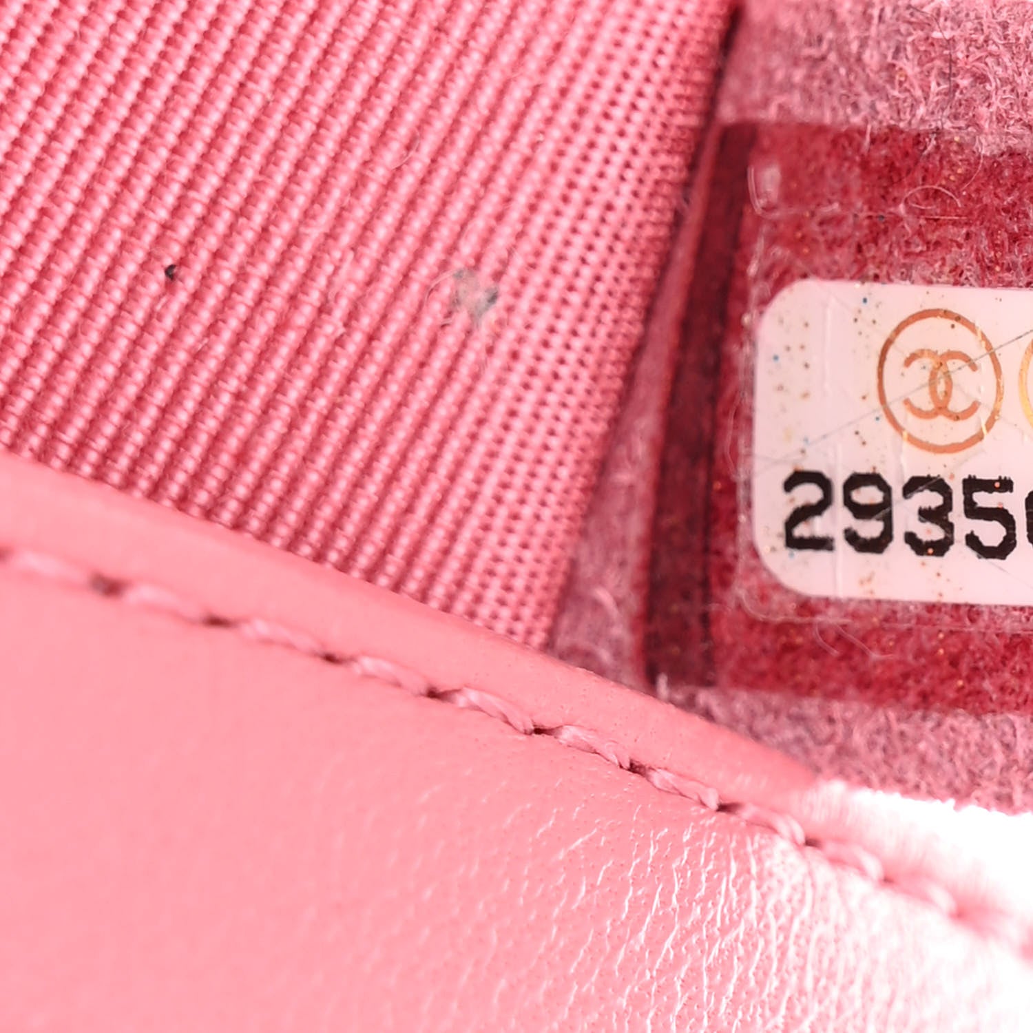 Chanel Lambskin Quilted Antique Signs Drawstring Bag Pink 7 of 11