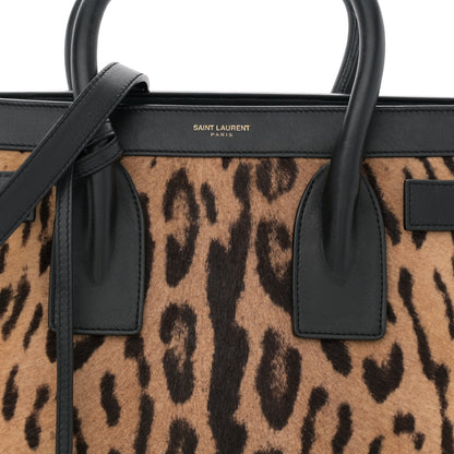 Saint Laurent Calf Hair Leopard Print Small Sac De Jour Black 8 of 12