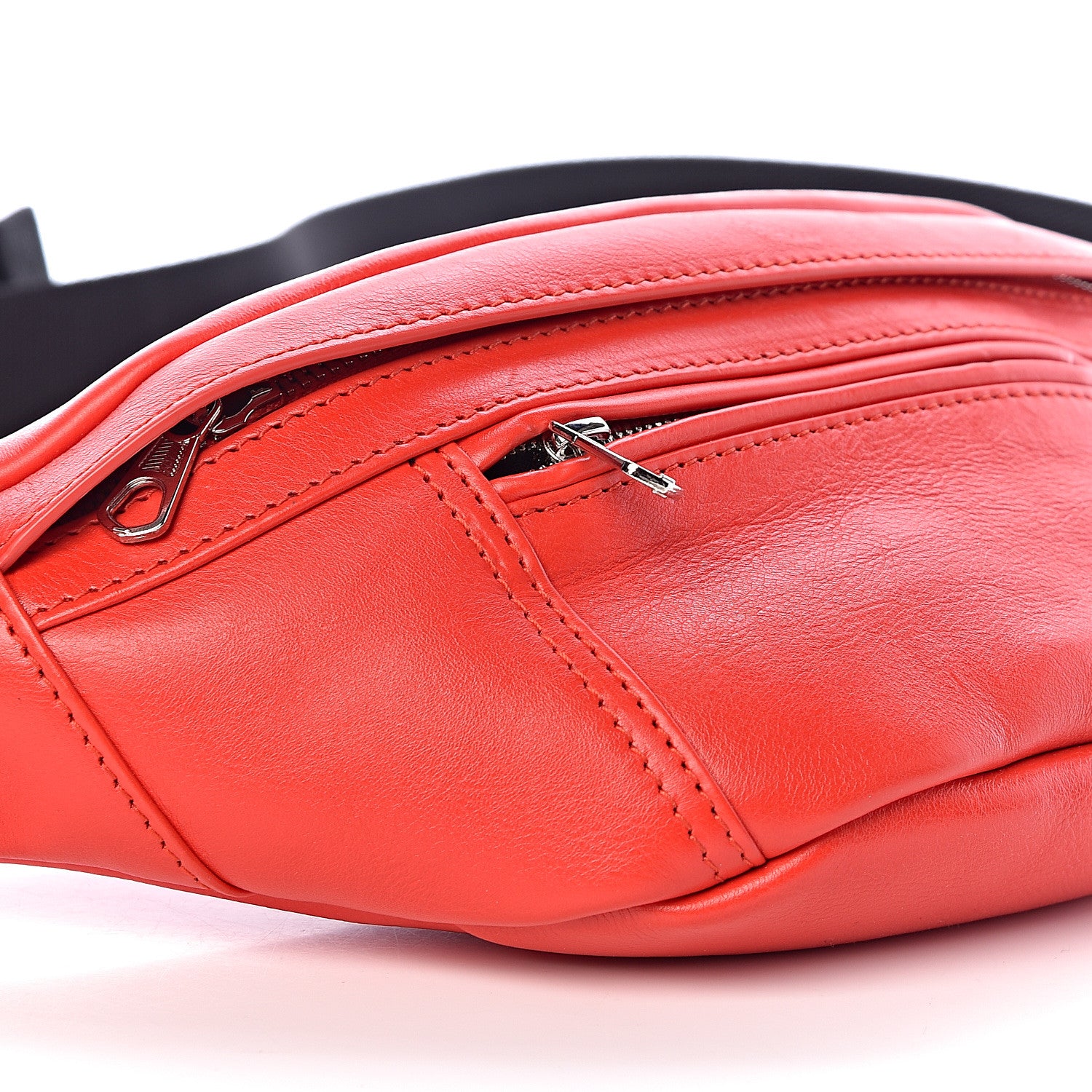 Balenciaga Calfskin Soft XS B Belt Bag Vivid Red 8 of 10