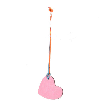 Hermes Togo Epsom Petit H Heart Bag Charm Soufre Pink 1 of 4