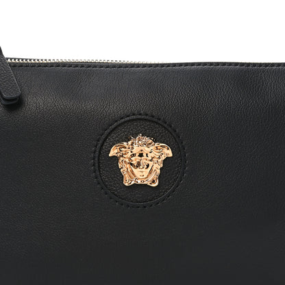Versace Grained Calfskin Medusa Shoulder Bag Black 7 of 9