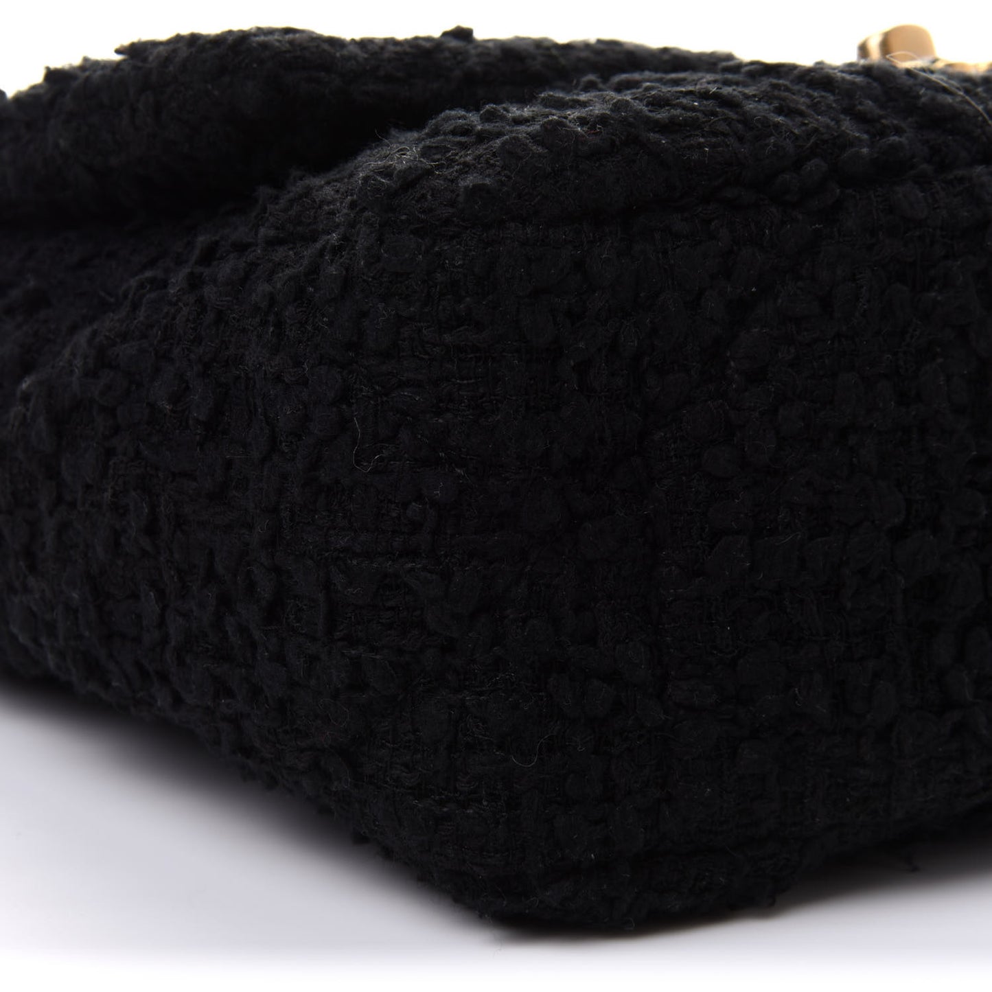 Tweed Quilted Medium Chanel 19 Flap Black