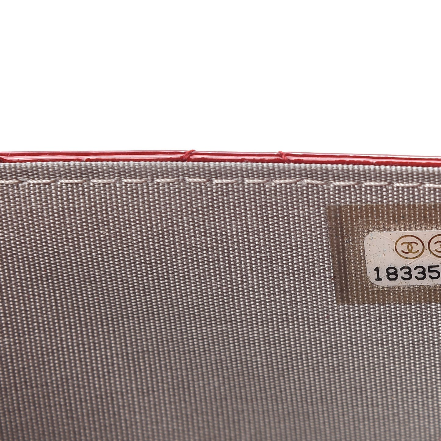 Patent Quilted Brilliant Wallet On Chain WOC Red