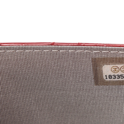 Chanel Patent Quilted Brilliant Wallet On Chain WOC Red 10 of 10