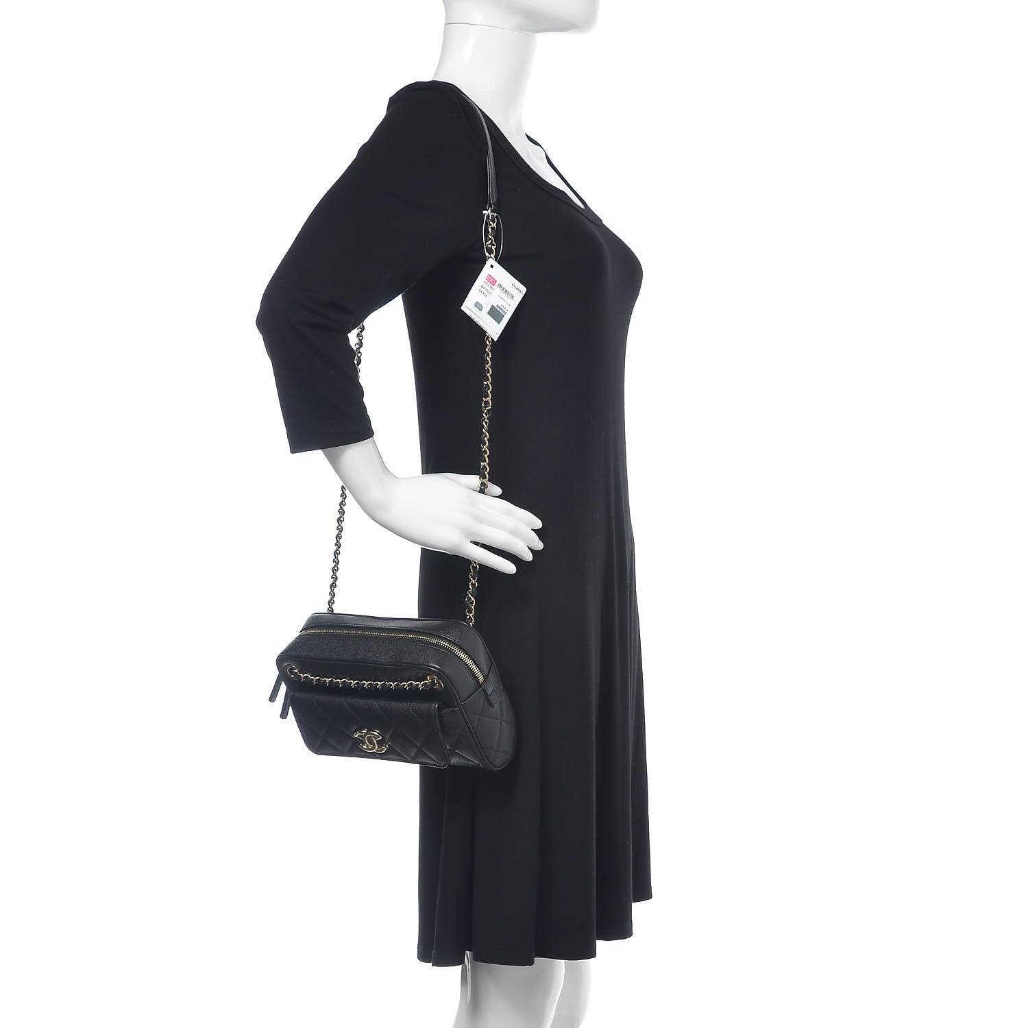 Chanel Caviar Quilted Small In & Out Camera Case Black 2 of 10