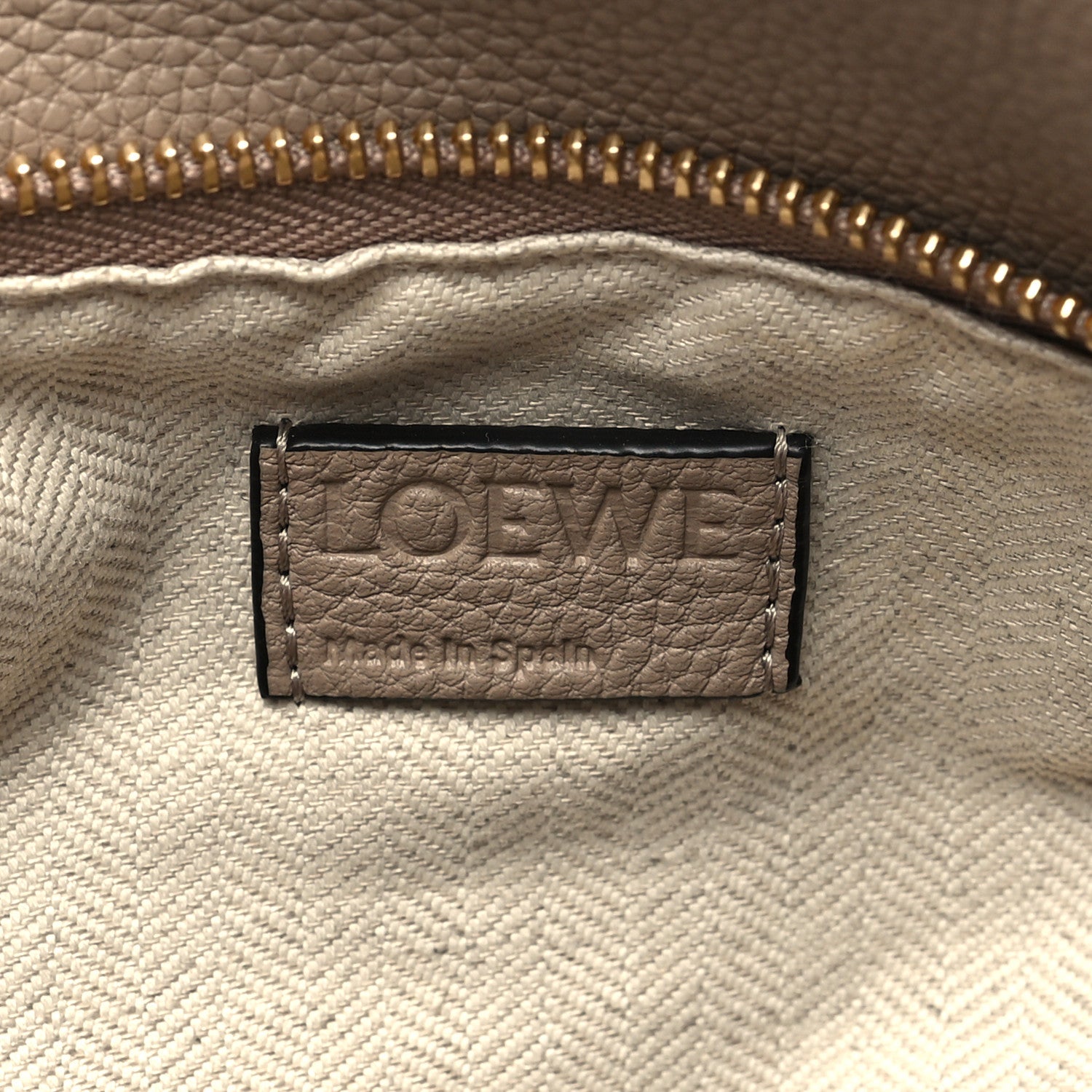 Loewe Grained Calfskin Small Puzzle Bag Sand 6 of 9