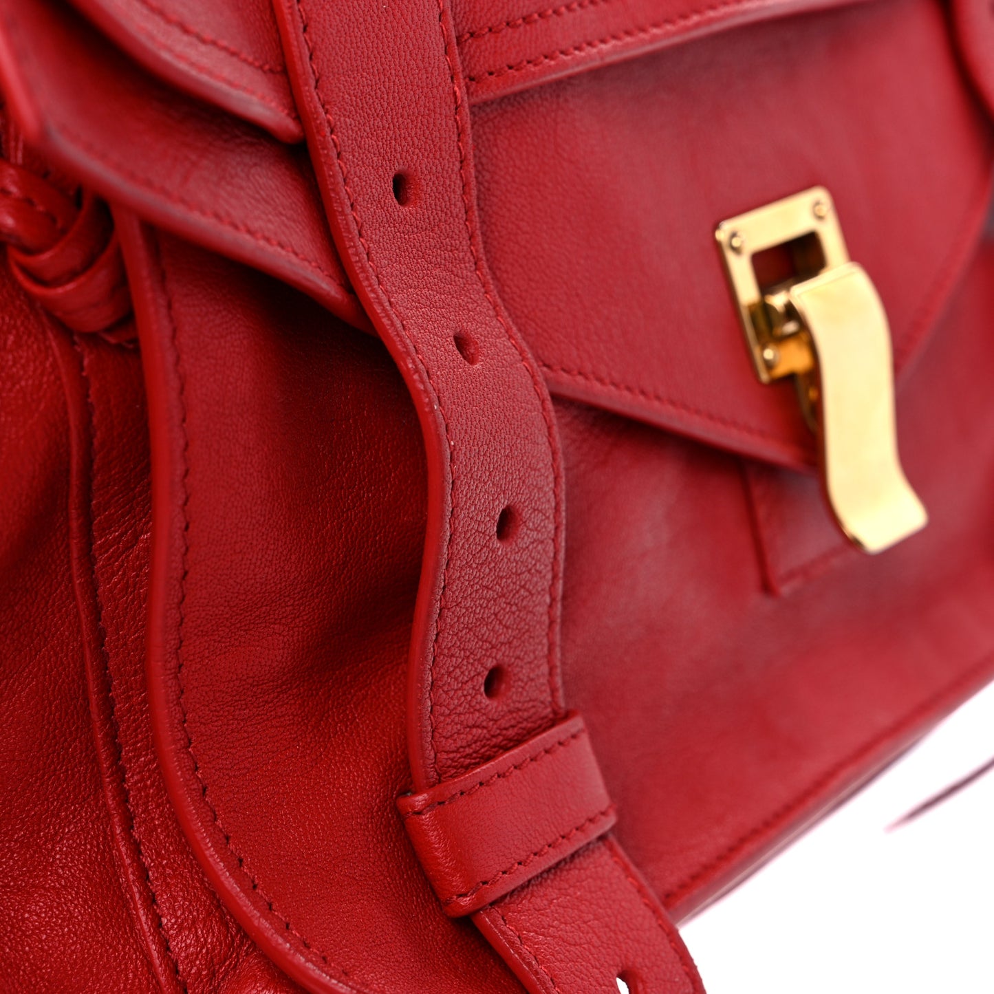 Lambskin Medium PS1 Satchel Bright Red