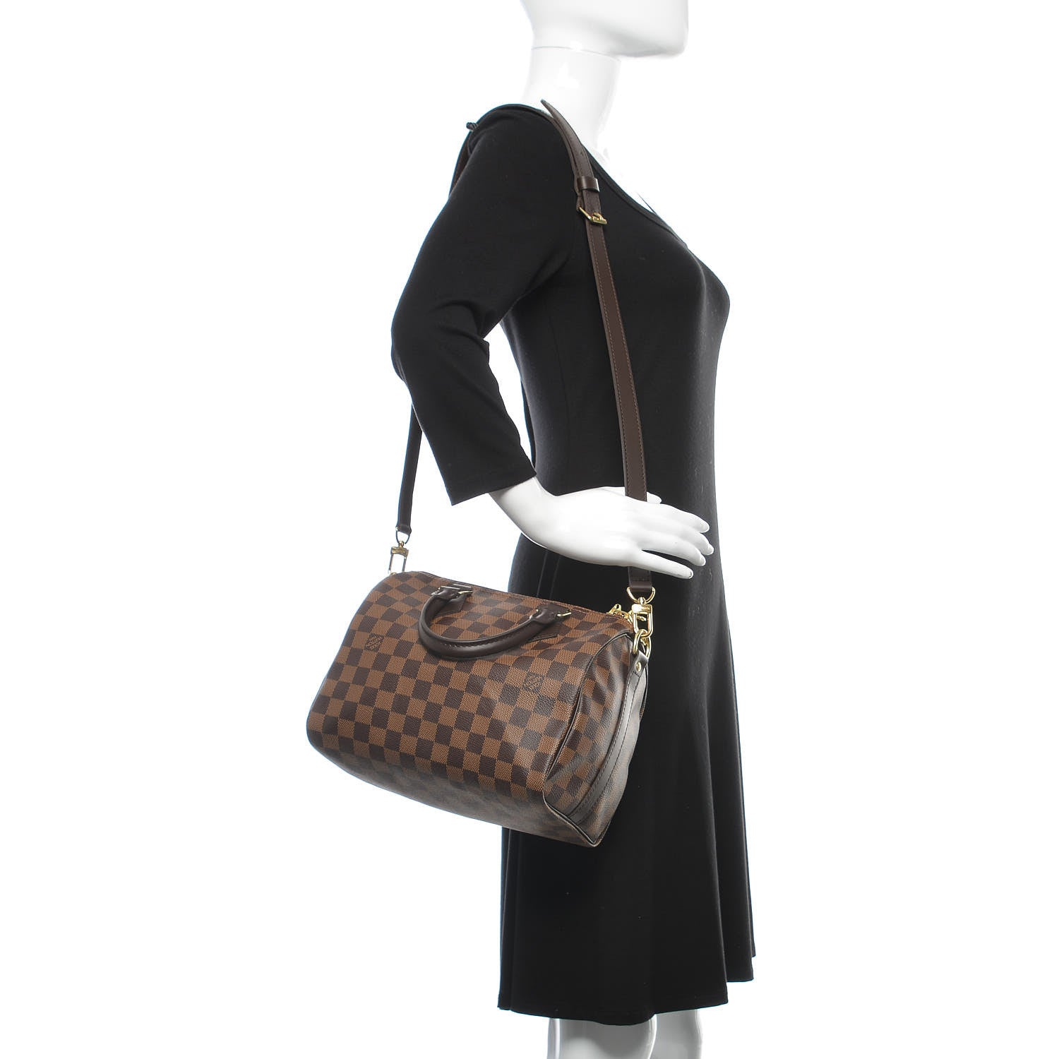 Louis Vuitton Damier Ebene Speedy Bandouliere 25 2 of 7