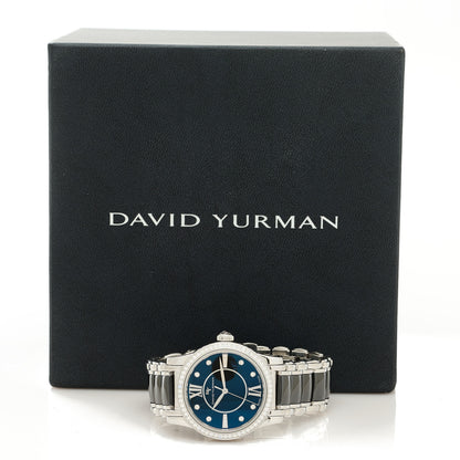 David Yurman Stainless Steel Ceramic Diamond Bezel 38mm Classic Quartz Watch Black 5 of 5