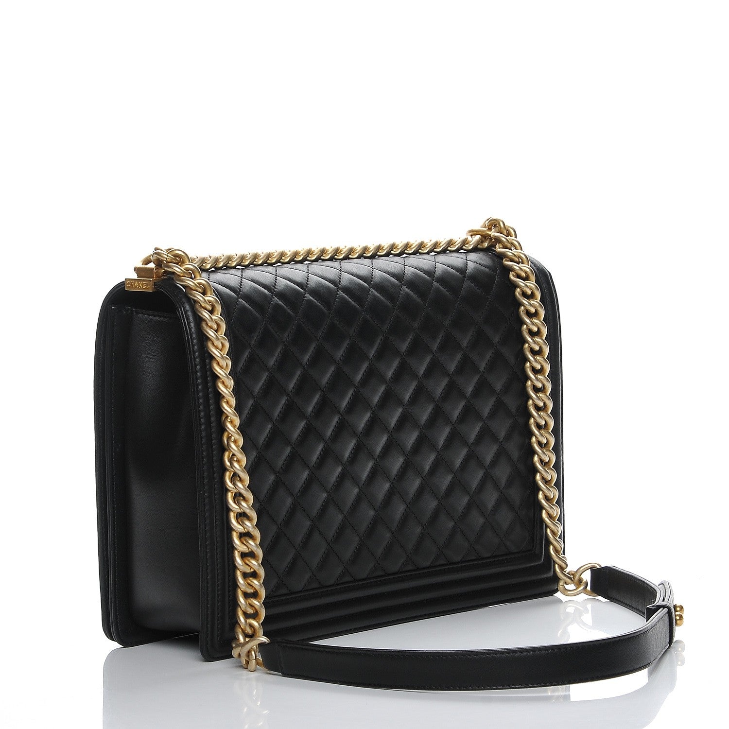 Chanel Lambskin Quilted Large Boy Flap Black 3 of 8