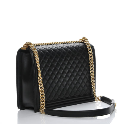 Chanel Lambskin Quilted Large Boy Flap Black 3 of 8