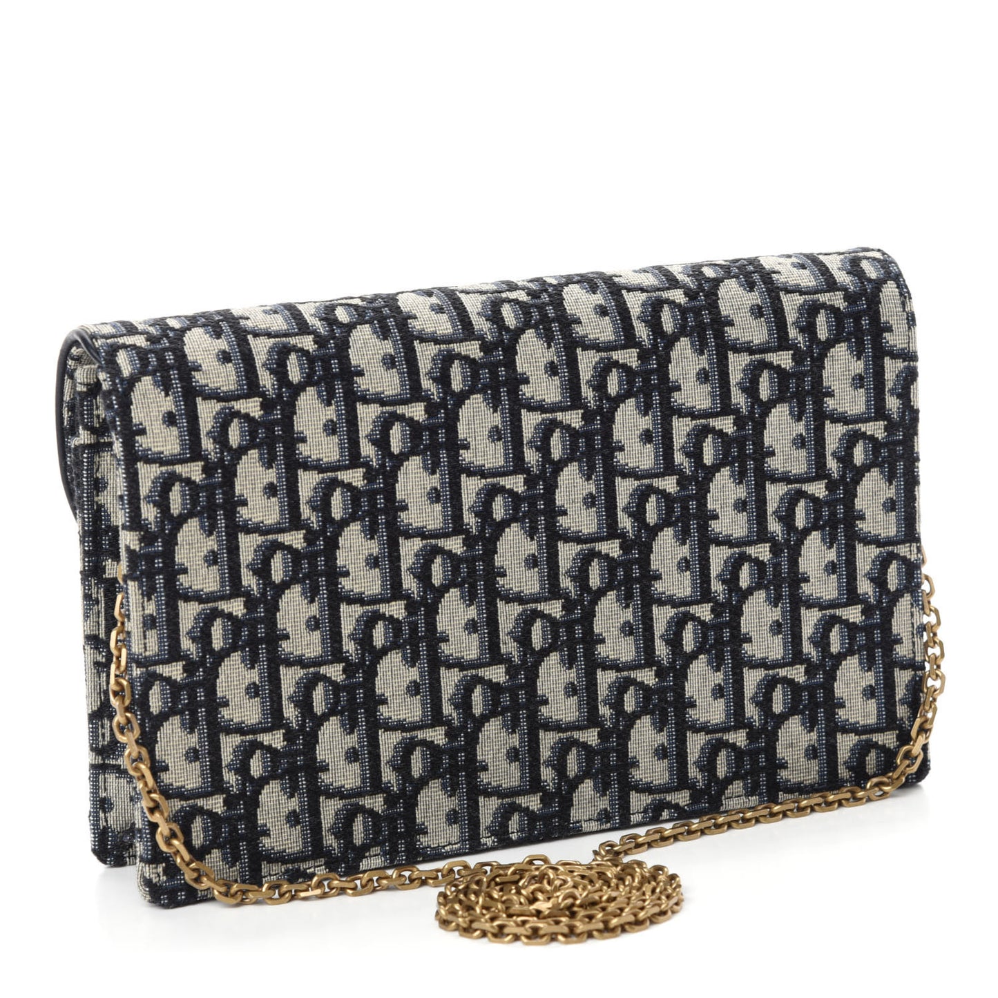 Oblique Saddle Chain Pouch Blue