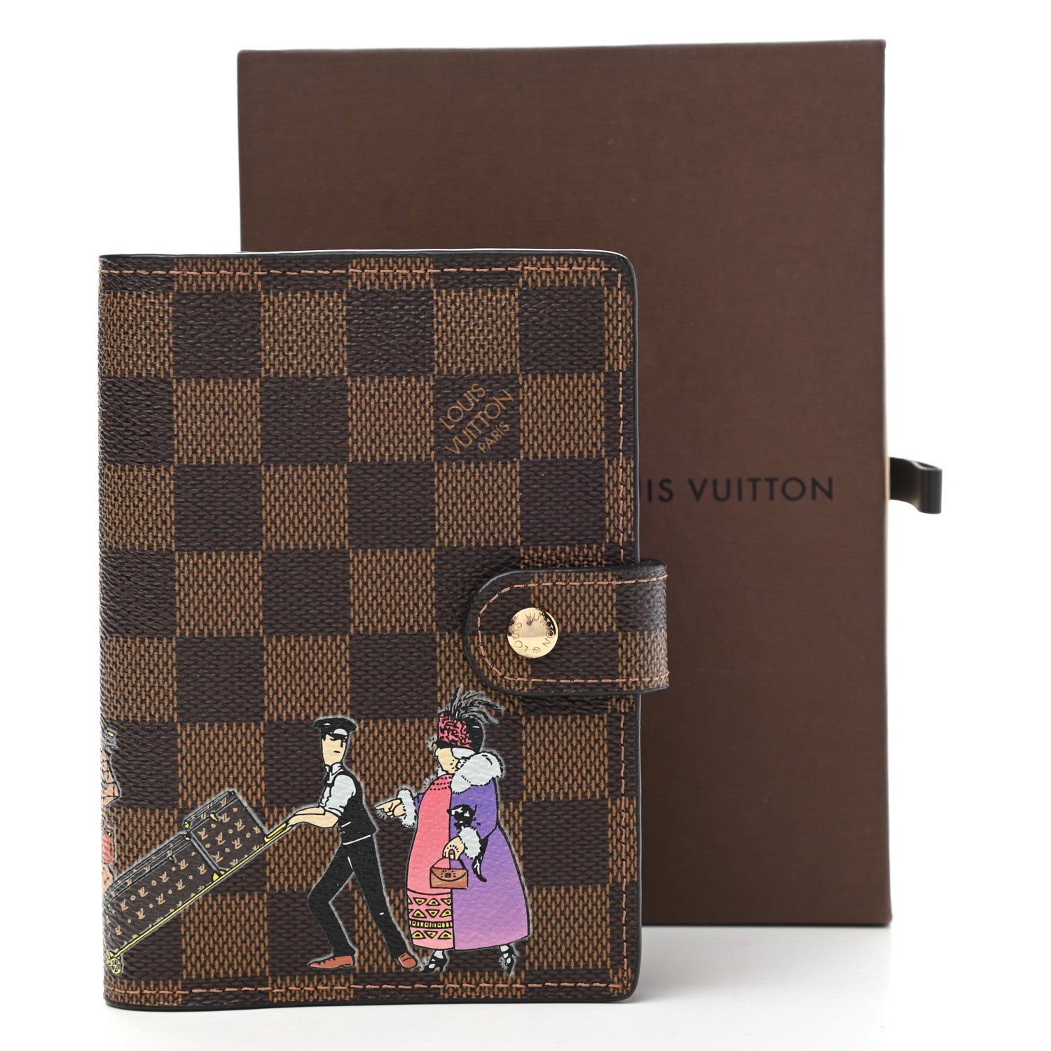 Louis Vuitton Damier Ebene Illustre Small Ring Agenda 7 of 7