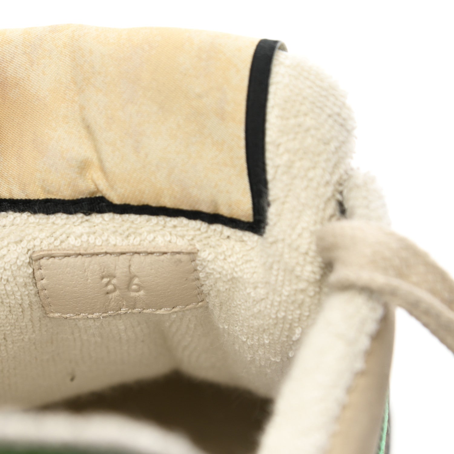 Gucci Nubuck Web Cherries Womens Screener Sneakers 36 Dusty Milk White Vintage Green 8 of 9