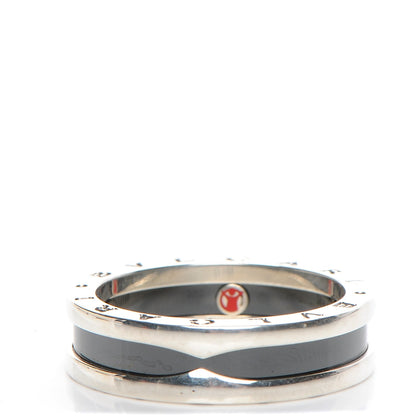 Bulgari Sterling Silver Ceramic Save The Children One-Band Ring 52 6 1 of 7