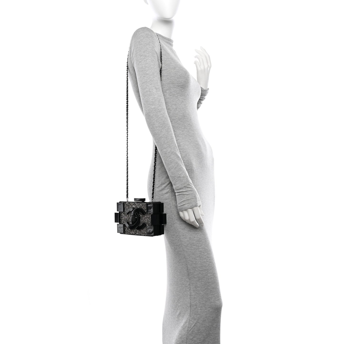 Plexiglass Crystal Lego Clutch Black