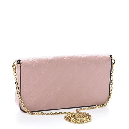Louis Vuitton Empreinte Pochette Felicie Chain Wallet Rose Poudre 2 of 10