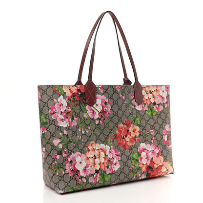 Gucci GG Supreme Monogram Blooms Medium Reversible Tote Beige Multicolor Dry Rose 4 of 24