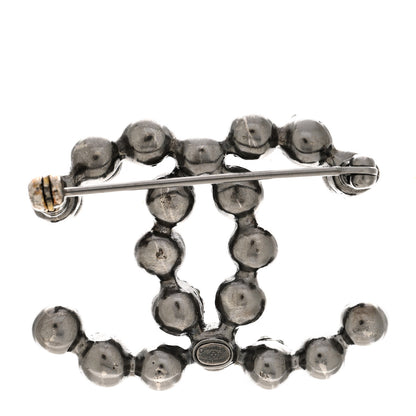 Chanel Ruthenium Crystal CC Brooch 3 of 5