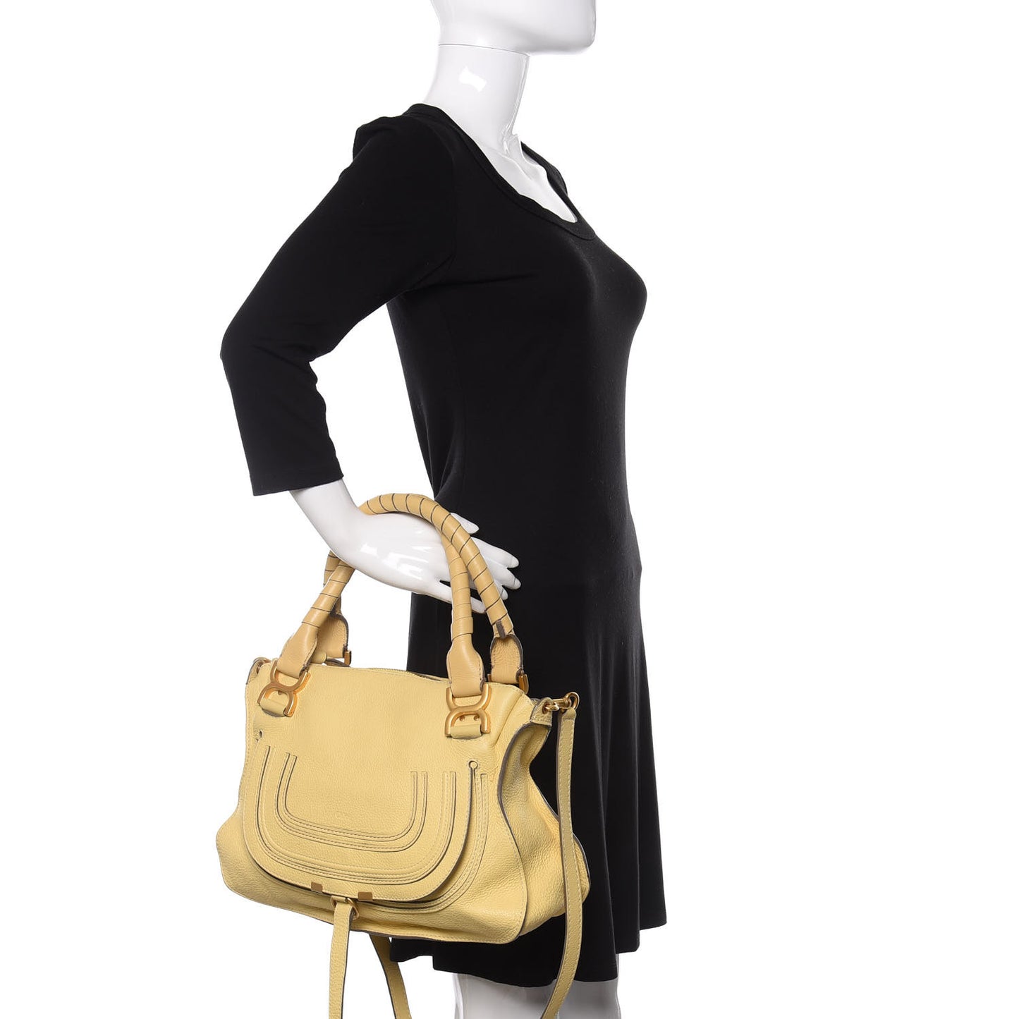 Calfskin Medium Marcie Satchel Sunlight