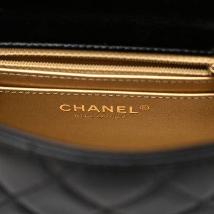 Chanel Lambskin Quilted Mini Pearl Crush Flap Black 6 of 11