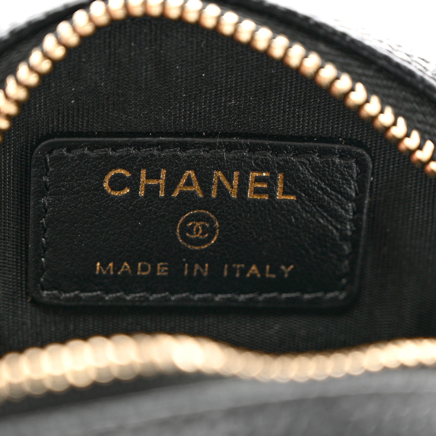Chanel Caviar Quilted Filigree Zip Around Classic Coin Purse Black 6 of 9