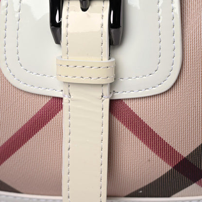Burberry Patent Nova Check Brooke Hobo White 9 of 11