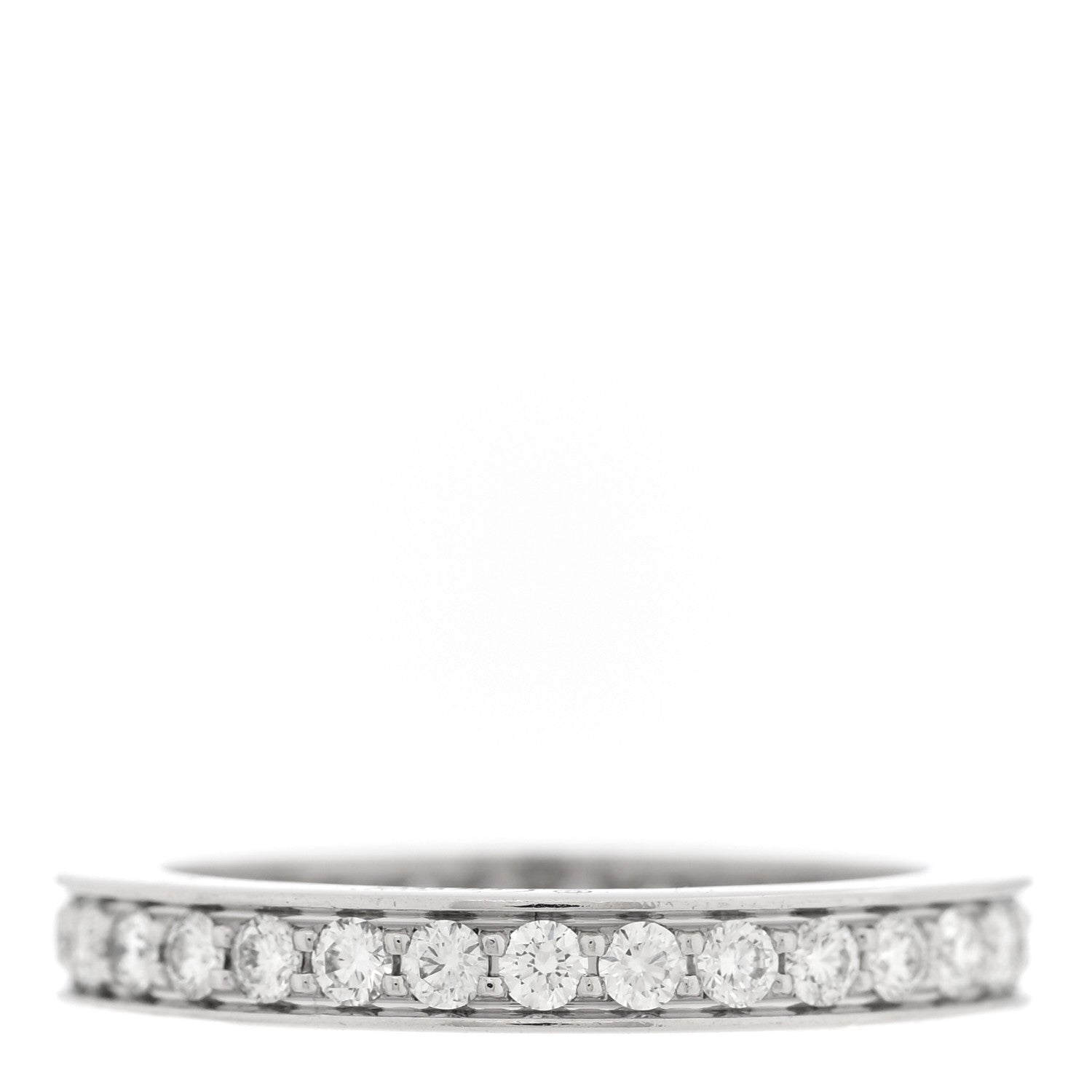 Cartier Platinum Diamond .34ctw Ballerine Eternity Band Ring 46 3.75 3 of 5