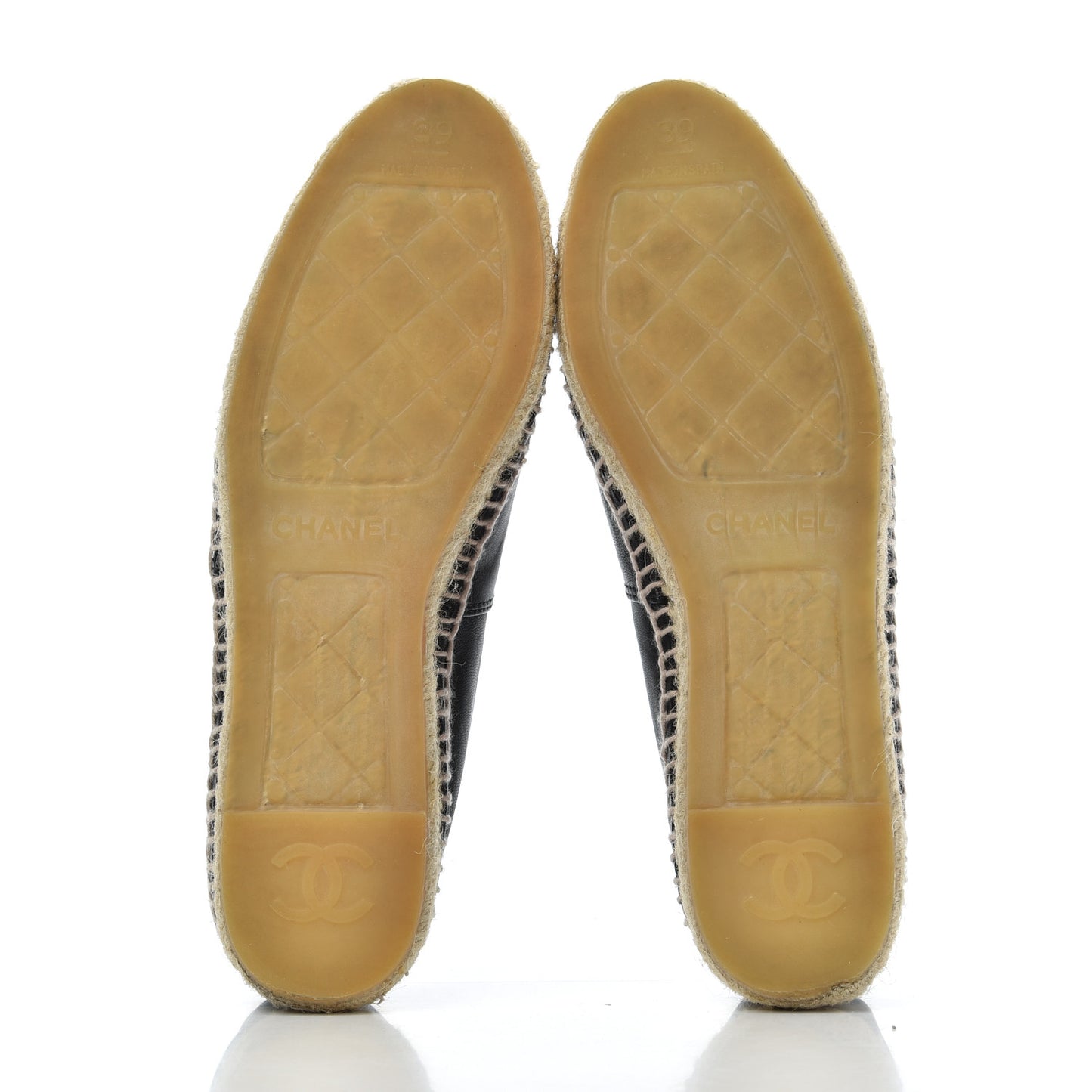Lambskin CC Espadrilles 39 Black