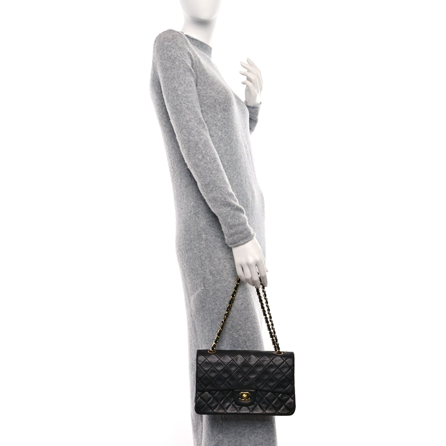 Chanel Lambskin Quilted Medium Double Flap Black 2 of 11