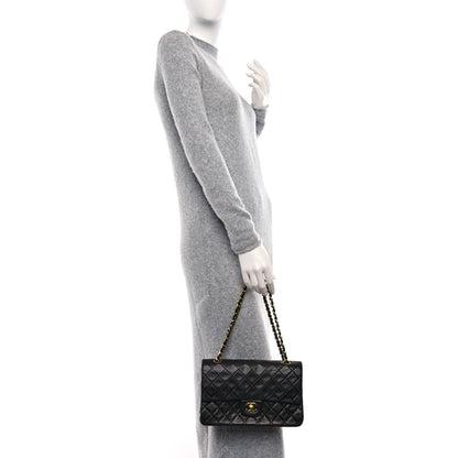 Chanel Lambskin Quilted Medium Double Flap Black 2 of 11