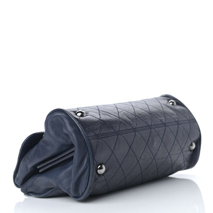 Chanel Lambskin Quilted Ritz Flap Bag Navy 4 of 10