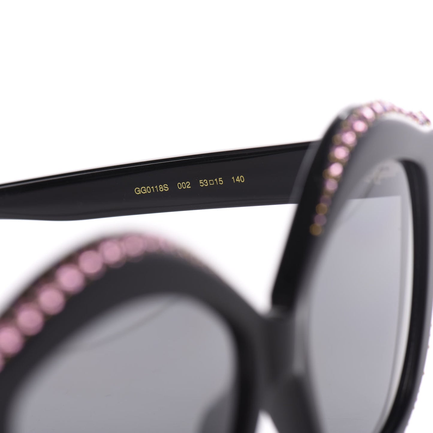 Crystal Cat Eye GG0118S Sunglasses Black