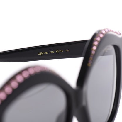 Gucci Crystal Cat Eye GG0118S Sunglasses Black 6 of 8