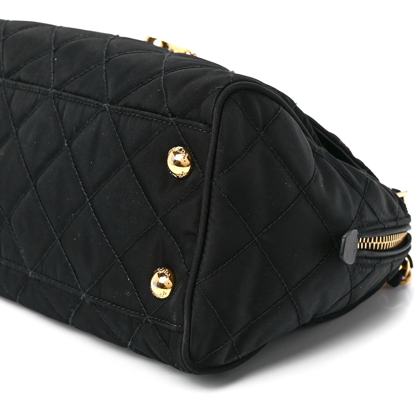 Nylon Tessuto Impuntu Quilted Flap Black