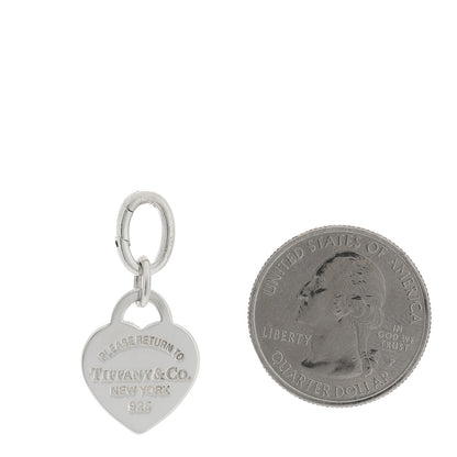Tiffany Sterling Silver Enamel Small Return to Tiffany Heart Tag Charm Blue 2 of 3