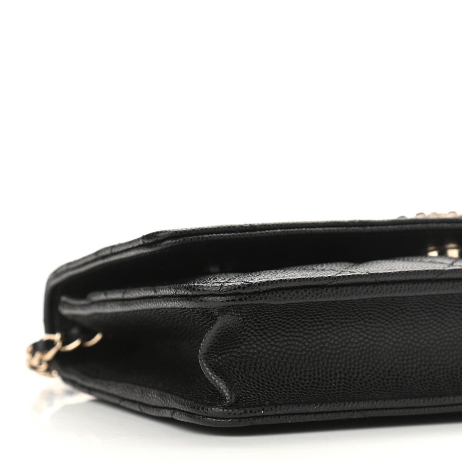 Chanel Caviar Quilted Crystal CC Wallet On Chain WOC Black 10 of 12