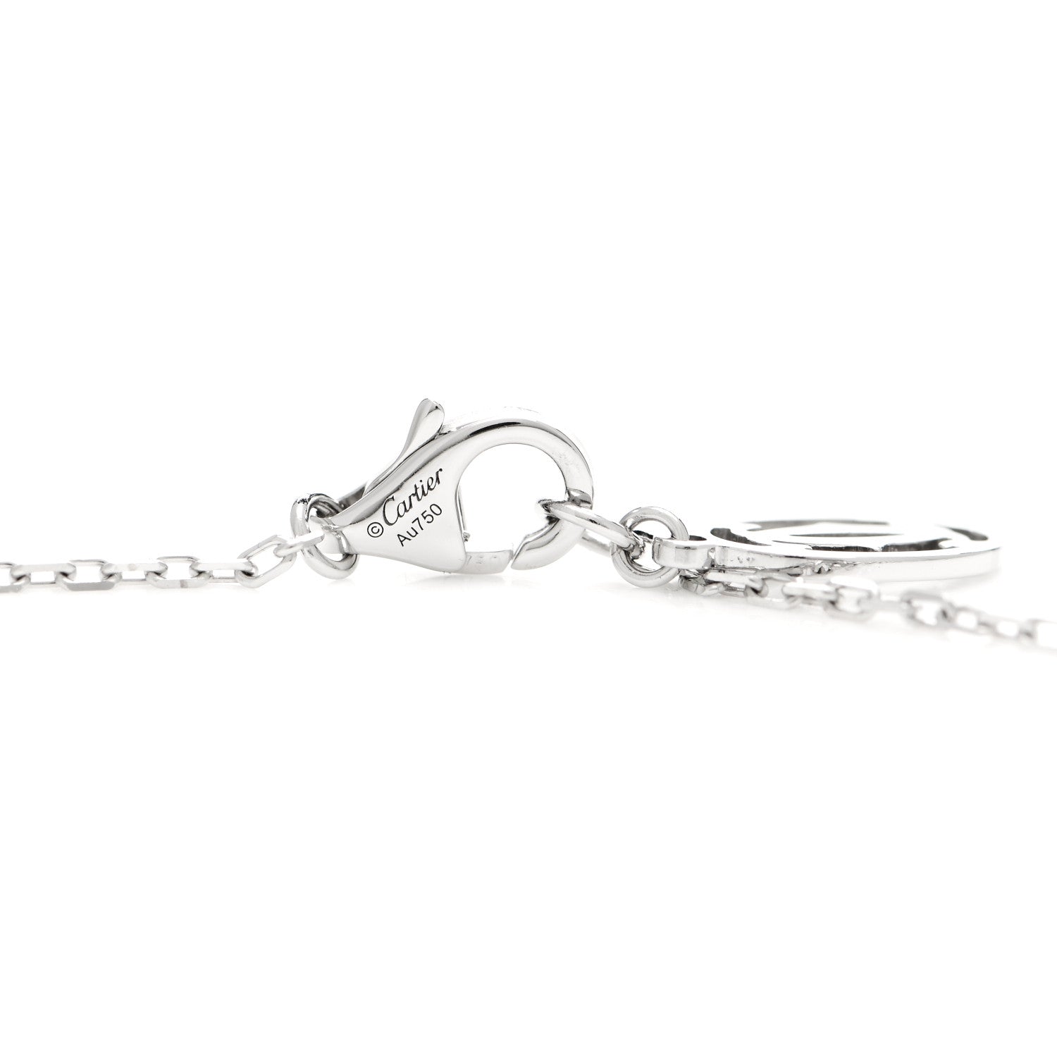 Cartier 18K White Gold Diamond SM D'Amour Pendant Necklace 3 of 5