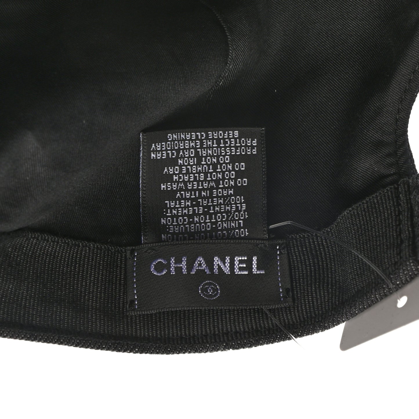 Cotton Sequin CC Cap Hat Black