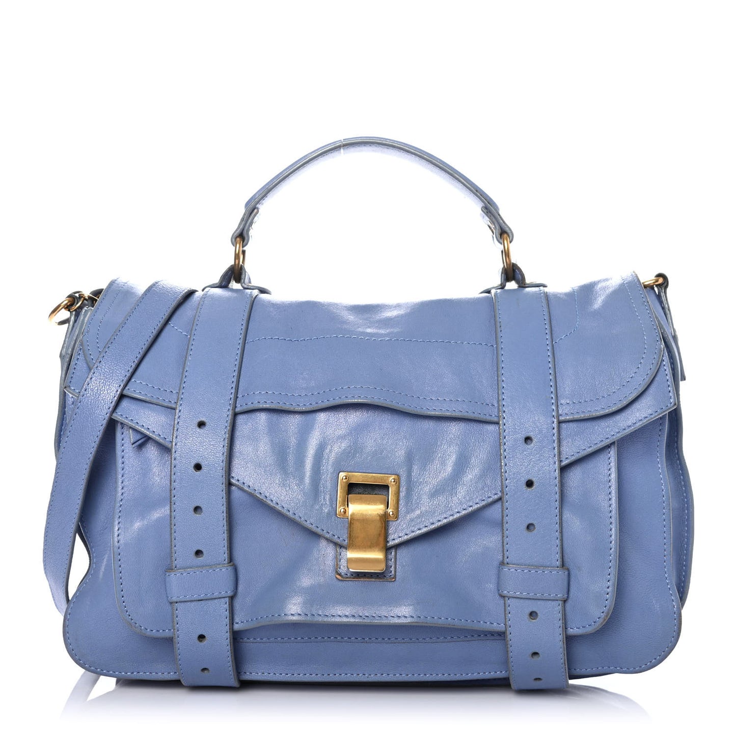 Lambskin Medium PS1 Satchel Light Blue