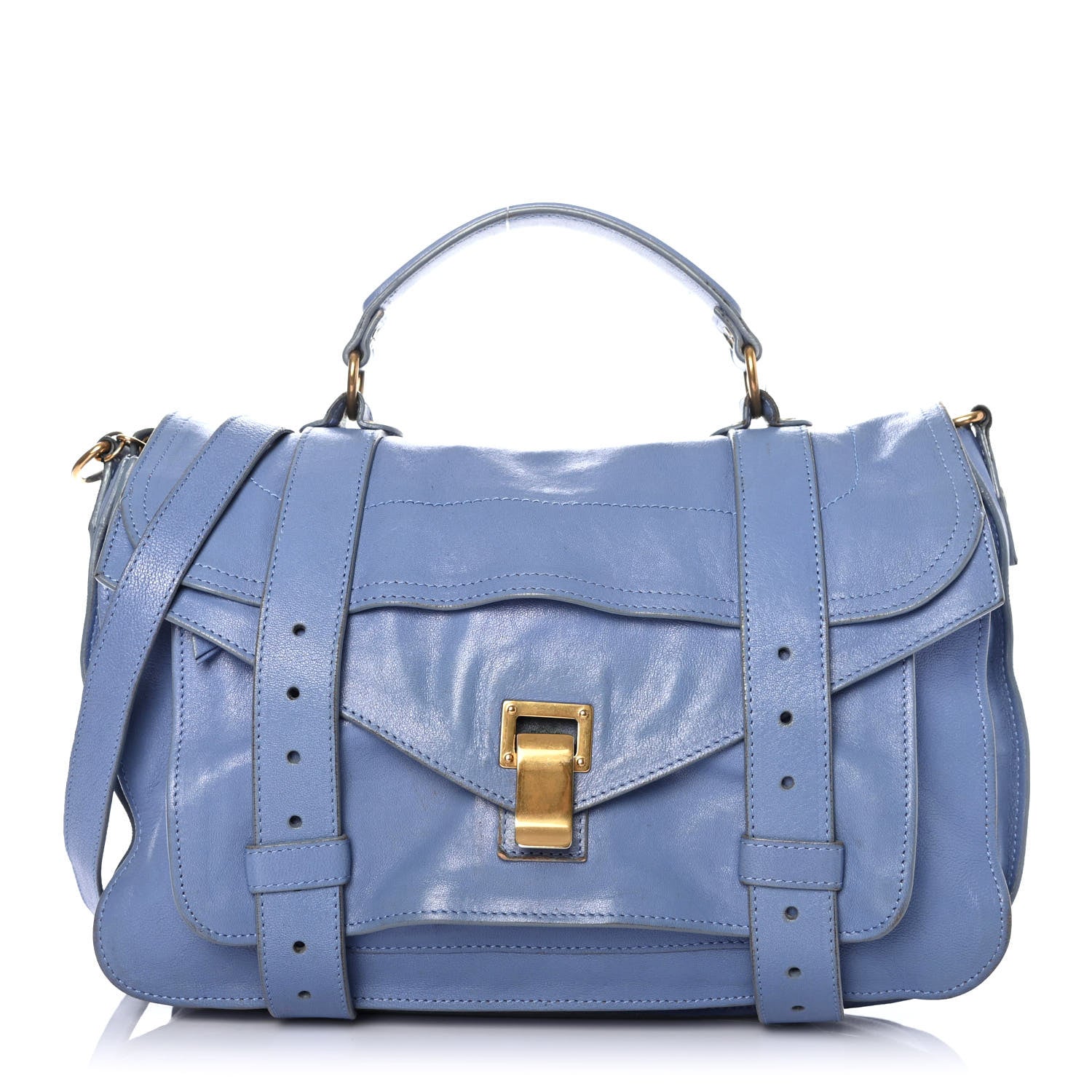 Proenza Schouler Lambskin Medium PS1 Satchel Light Blue 1 of 4