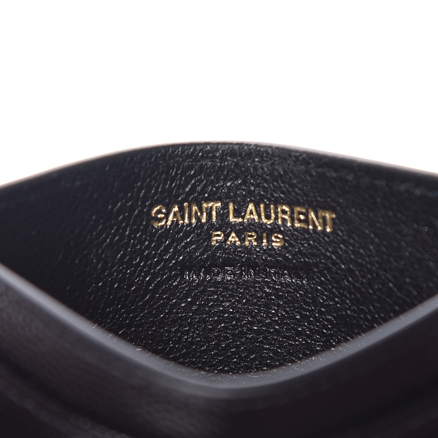 Grain De Poudre Matelasse Chevron Monogram Credit Card Case Black