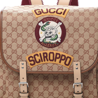 Gucci Monogram Childrens Sciroppo Patch Backpack Beige 6 of 8