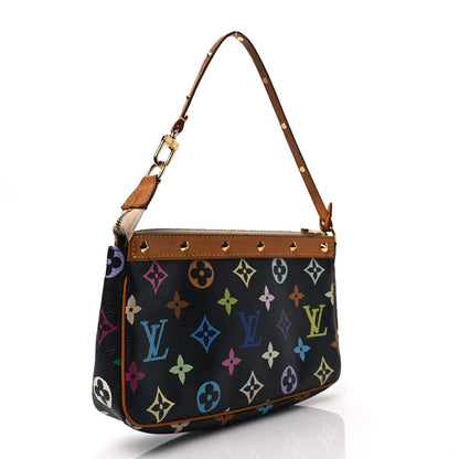 Louis Vuitton Monogram Multicolor Pochette Accessories Black 3 of 8