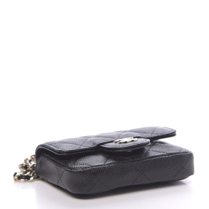 Chanel Caviar Quilted Flap Chain Waist Bag Black 4 of 11