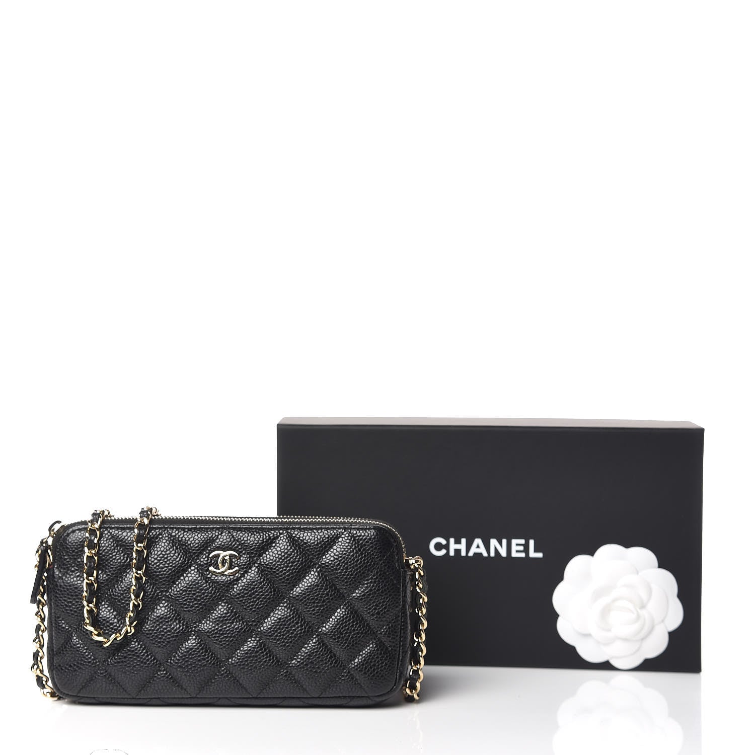 Chanel Caviar Quilted Small Clutch With Chain Black 14 of 14
