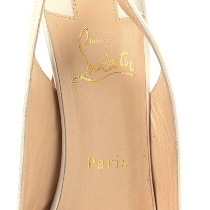 Christian Louboutin Nappa PVC V Sling 85 Pumps 40.5 White 8 of 10
