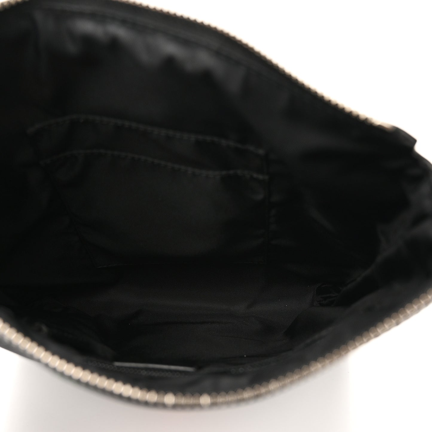 Techno Canvas Selleria Calfskin Web Small Flat Messenger Bag Black