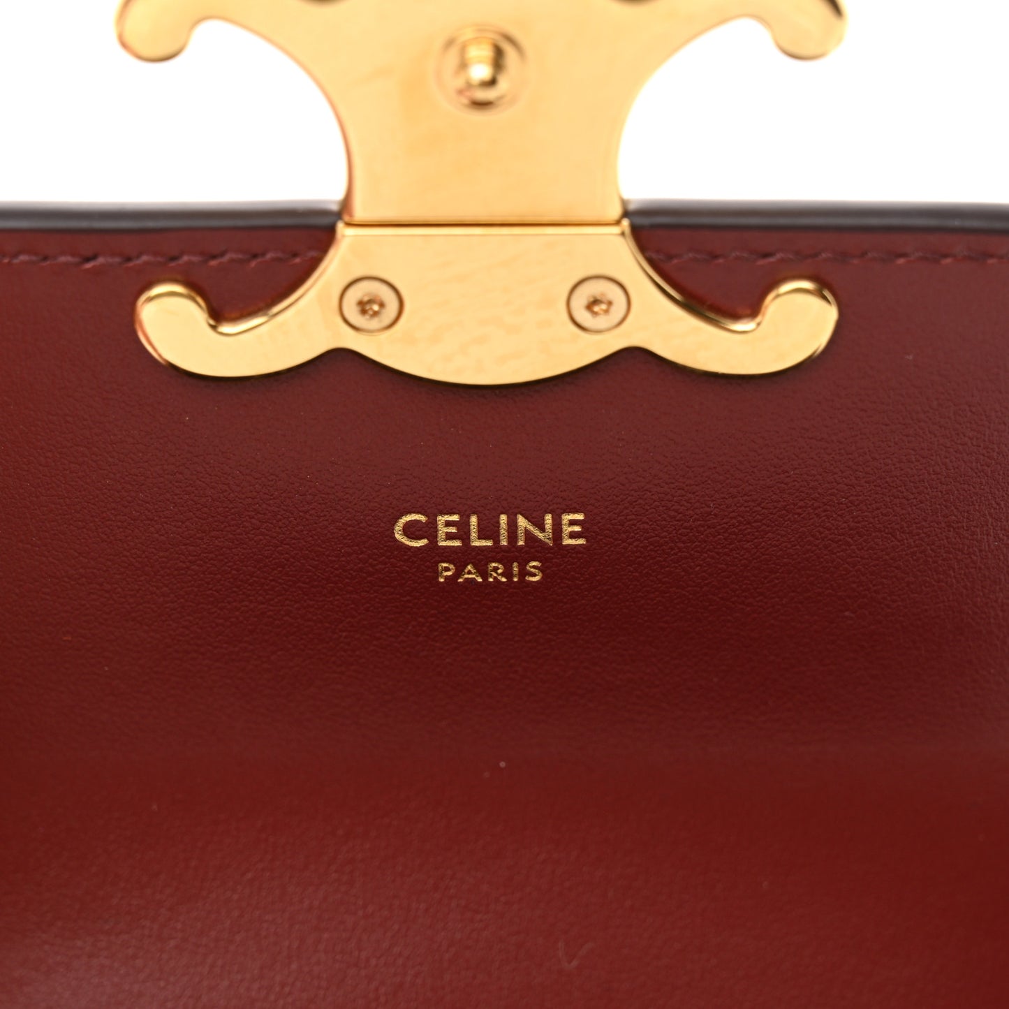 Shiny Calfskin Mini Chain Claude Burgundy