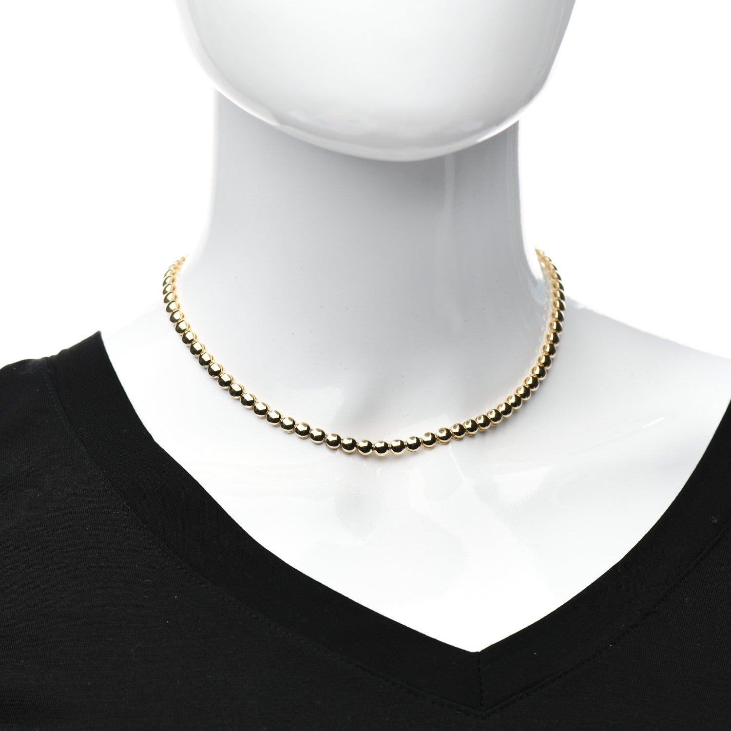 Jennifer Meyer 18K Yellow Gold Bezel Tennis Necklace 2 of 5